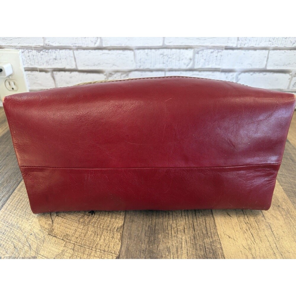 COACH LEGACY Red/Khaki Jacquard Signature Stripe Molly Two way Satchel 21154 - Picture 10 of 16